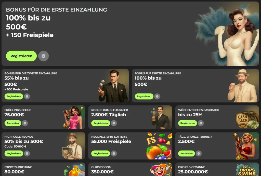 Capospin Casino Bonusangebote mit Einzahlungsbonus Freispiele Cashback und Turnieren